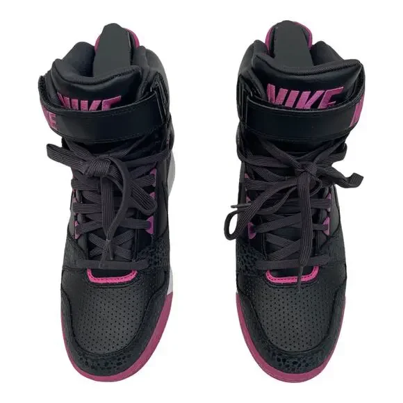 Nike Air Women's Black Pink Revolution Sky High Sneaker Wedge Sizes 7 & 8 - Picture 3 of 8